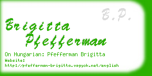 brigitta pfefferman business card